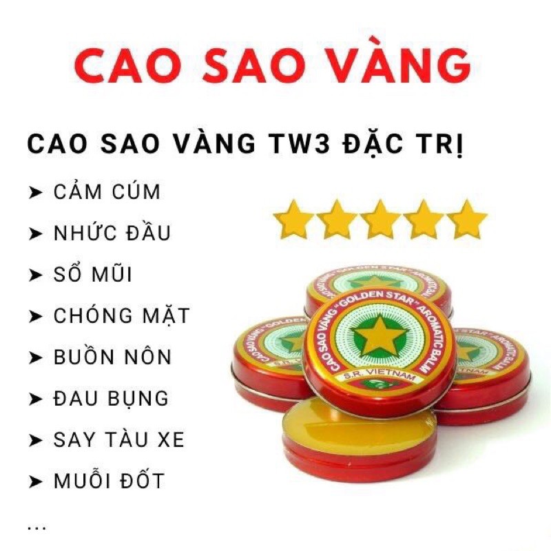 Cao Sao Vàng TW3 3g - Golden Star Aromatic Balm 3g