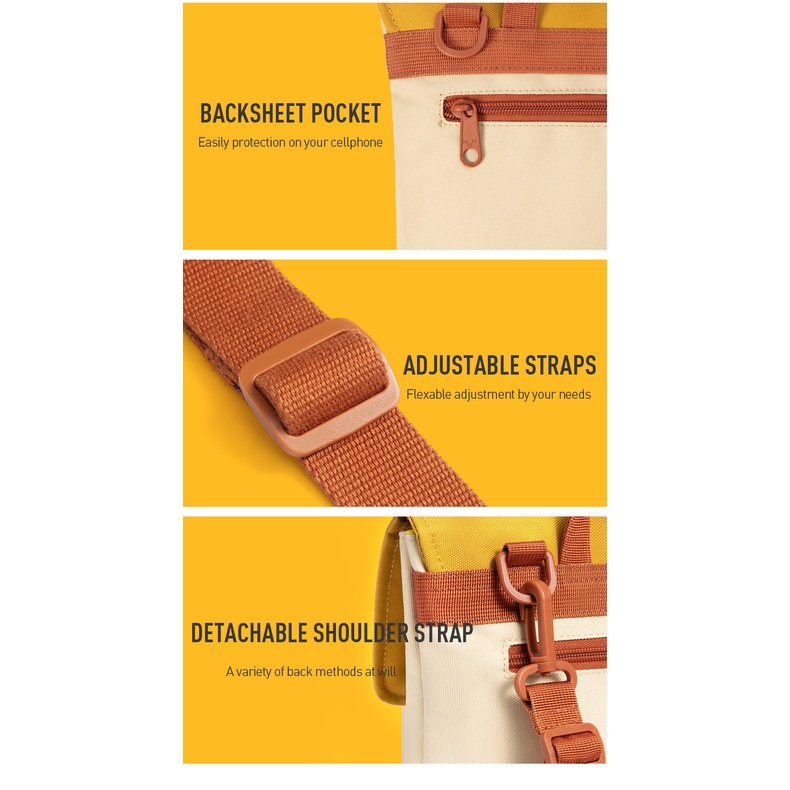 MAH OLI Ba lô giải trí Cambridge màu cổ điển - Túi nhỏ