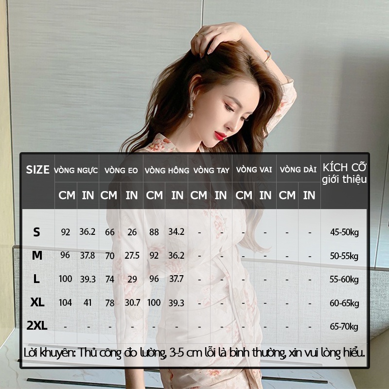 ZYHT Đầm Voan Dáng In Họa Tiết Hoa Phong Cách Cổ Điển Thời Trang Mùa Xuân Cho Nữ 4361