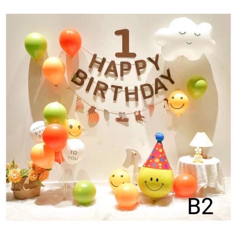 Set trang trí Sinh Nhật cho bé phong cách Hàn Quốc