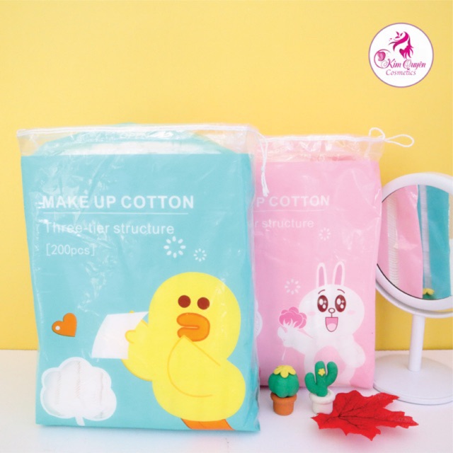 Bông tẩy trang Line friend Make Up Cotton 200 miếng