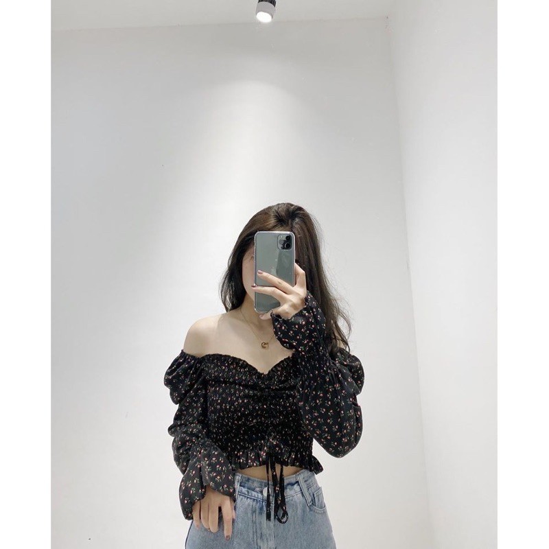 Áo hoa nhí rút dây ulzzang hot hit