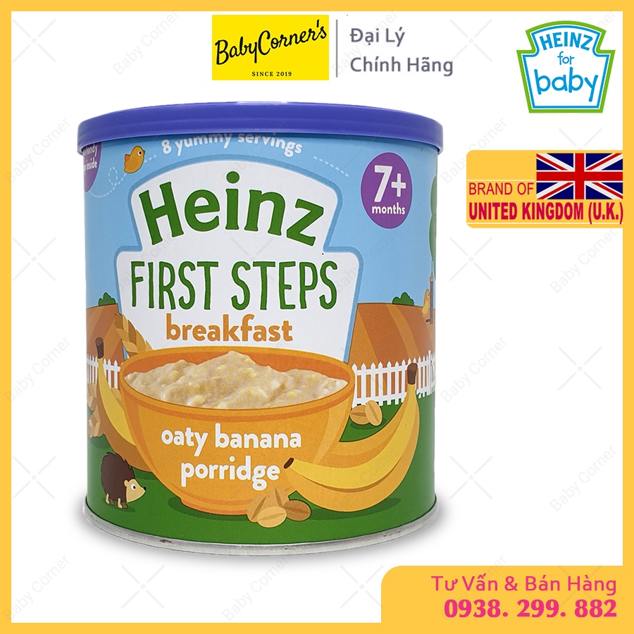 Bột Ăn Dặm Heinz Vị Yến Mạch Chuối Cho Bé 7M+ Hộp 200g