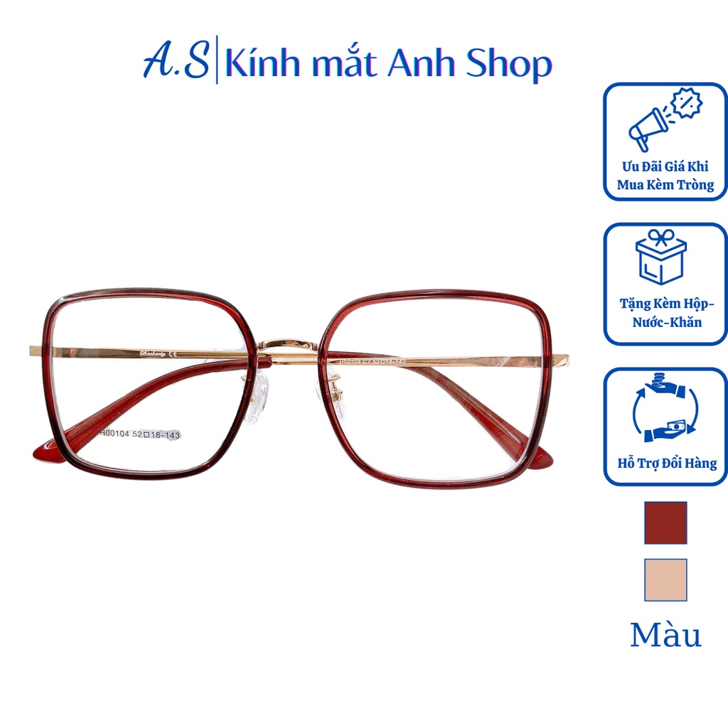 Kính vuông to chất liệu kim loại bền đẹp thời trang 00104