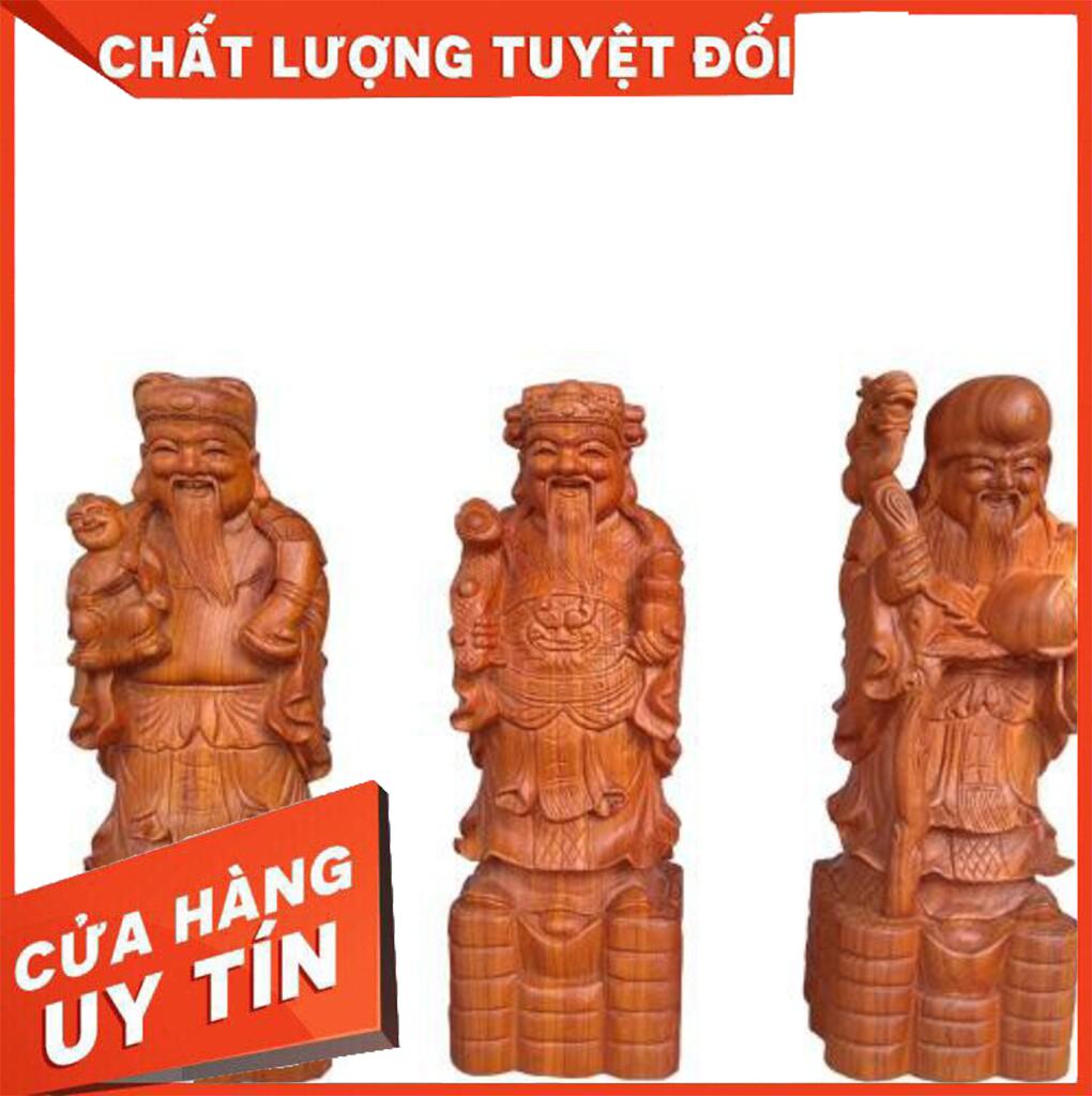 Tượng Tam Đa - Phúc Lộc Thọ bằng gỗ Hương 40cm x 19 Nội Thất