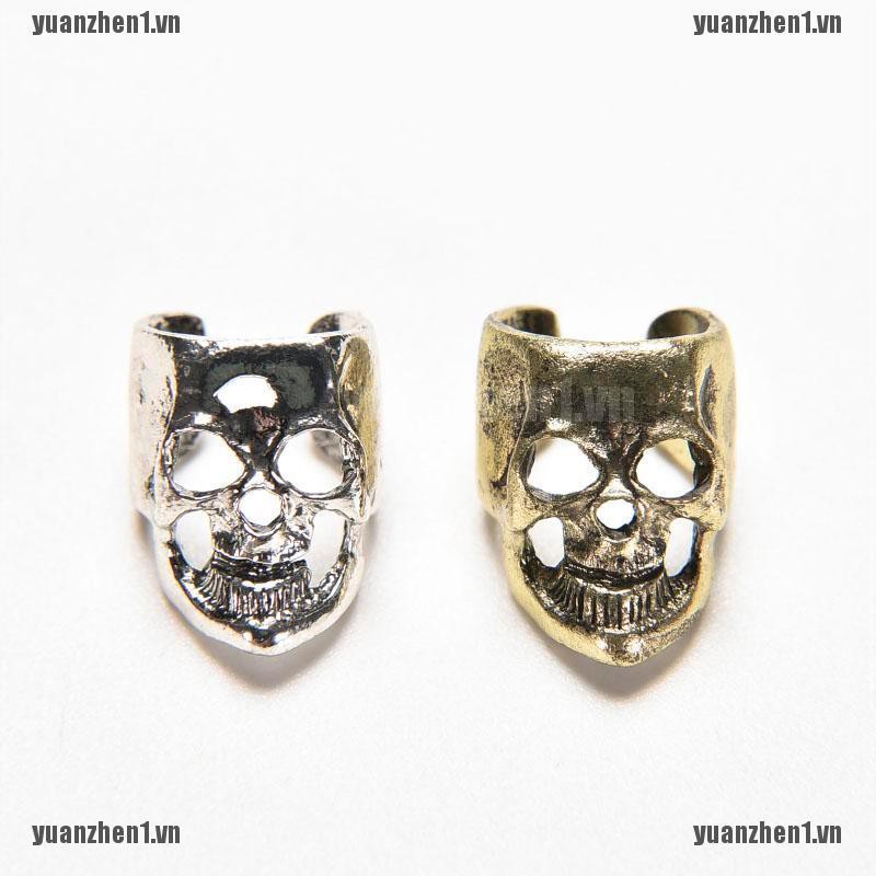1 / 2 / 4 Khuyên Vành Tai Hình Đầu Lâu Phong Cách Gothic Punk YUANZHEN1
