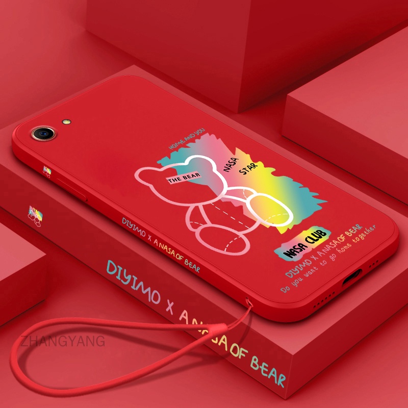 Ốp Điện Thoại silicone TPU Thẳng Có Dây Đeo Cho oppo a83 f1s a71