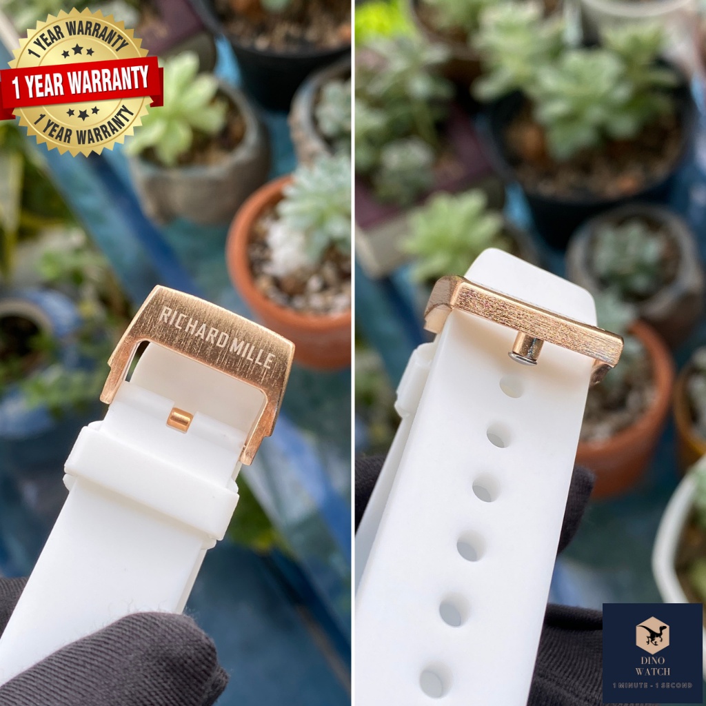 Đồng Hồ Nữ RM035 Richard Cotton Candy Rose Gold - Dây Cao Su - Màu Trắng , Size 32x45mm