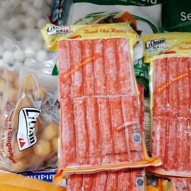 Thanh cua Singapore Lichuan 500g gồm 24 thanh