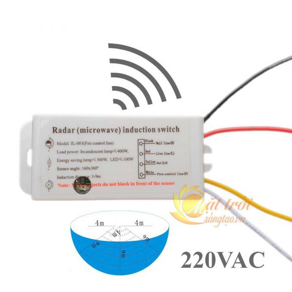 Công tắc cảm biến vi sóng radar Suntech 12v - 220v