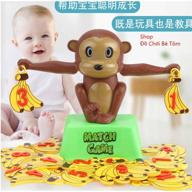 Đồ chơi cân chú khỉ cân bằng xinh xắn giáo dục cho các bé