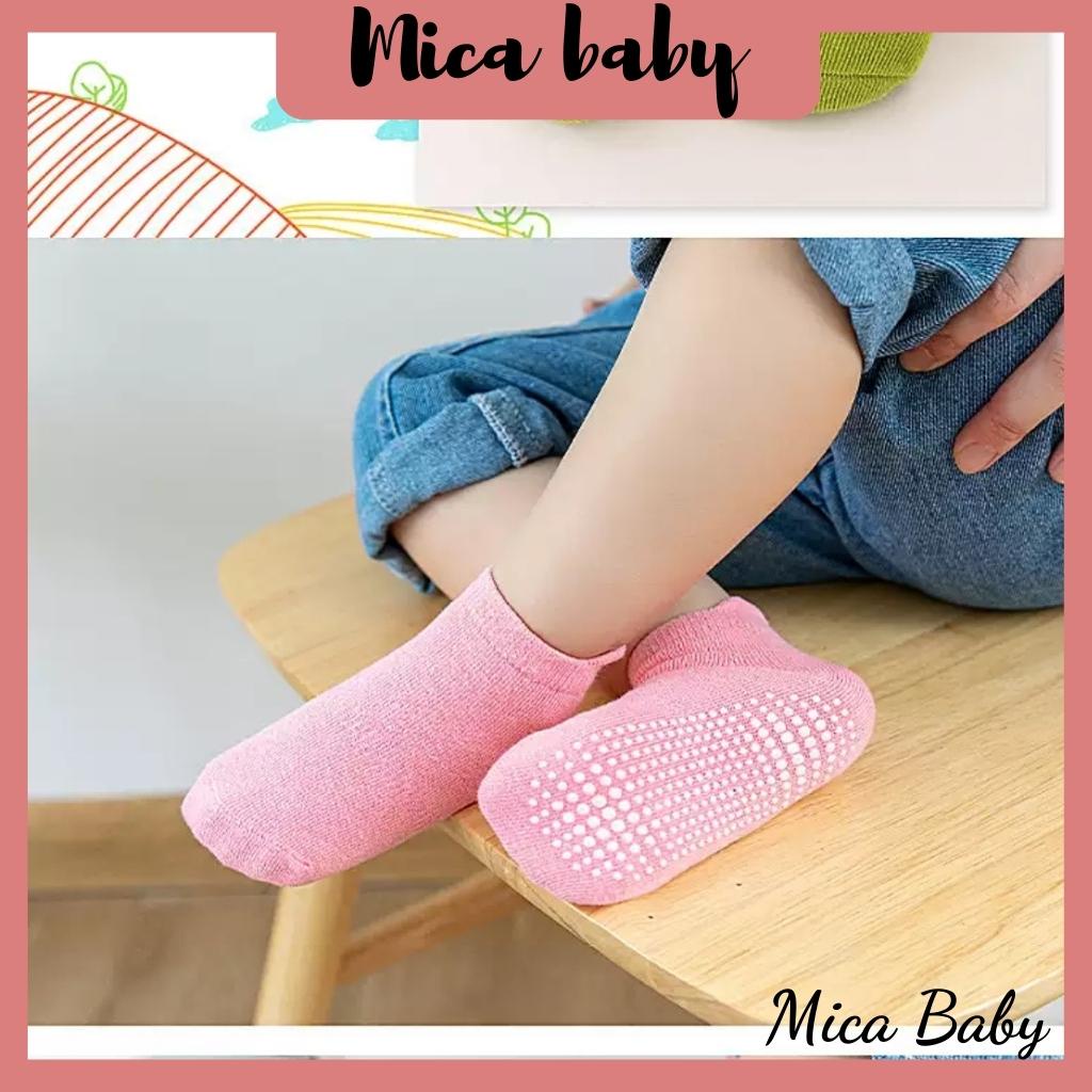 Set 6 đôi tất trơn chống trượt cho bé Mica baby T16