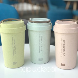 Bình nước lúa mạch Straw Plastic Cup cực xinh!