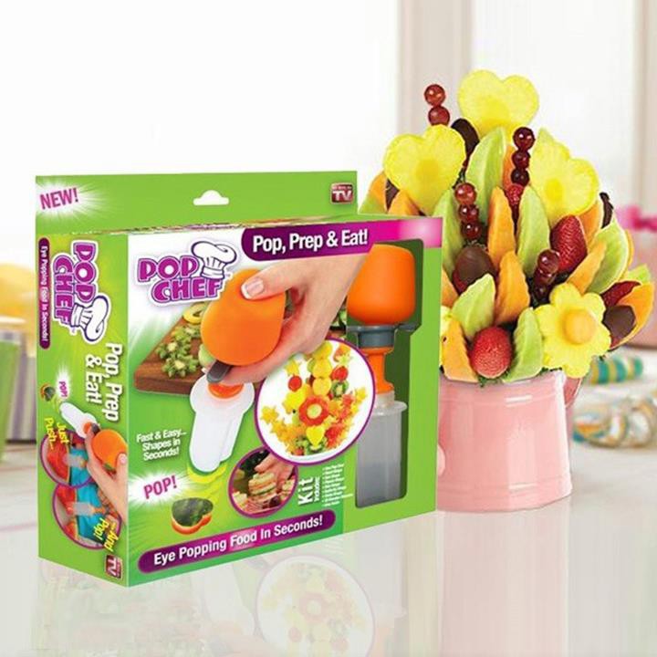 Bộ Khuôn Cắt Tỉa Trái Cây Pop Chef Siêu Nhanh