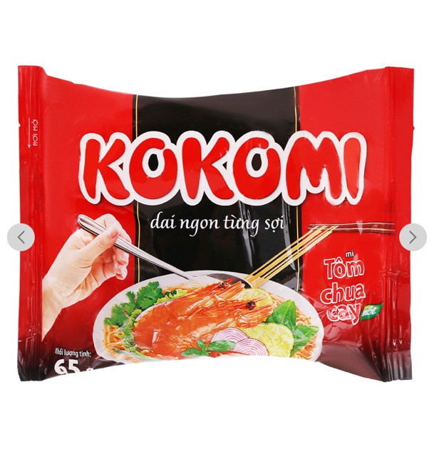 Thùng 30 gói mì tôm kokomi chua cay
