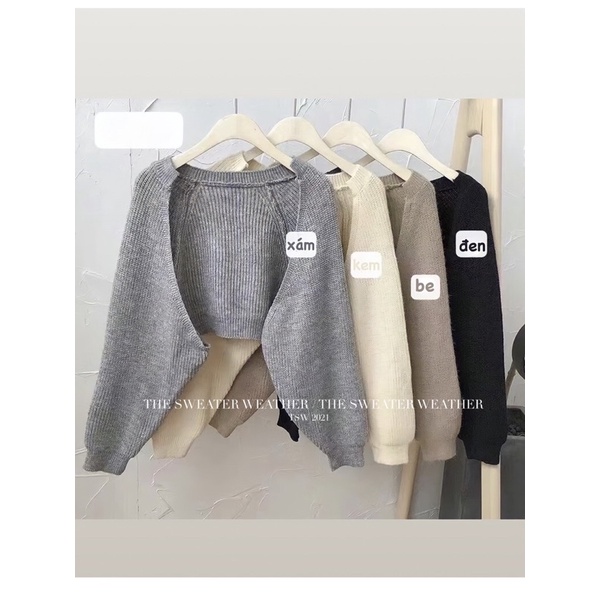 Áo cardigan len khoác dáng croptop, áo cardigan lửng len đẹp loại 1 (Ảnh thật) | BigBuy360 - bigbuy360.vn