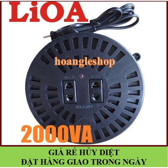 Biến áp lioa 2000VA đổi nguồn 220v sang 100v, Biến áp tự ngẫu 2000va DN020