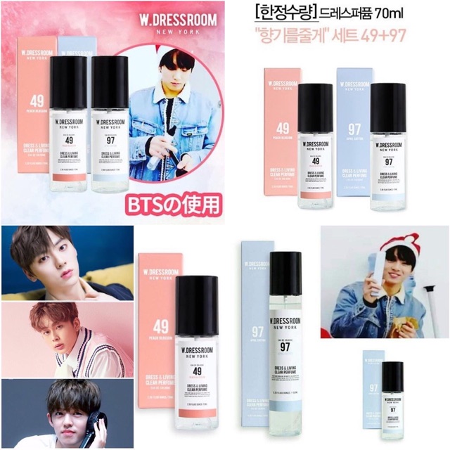 Nước hoa xịt khử mùi W.Dressroom Korea - Aromatherapy Perfume Spray