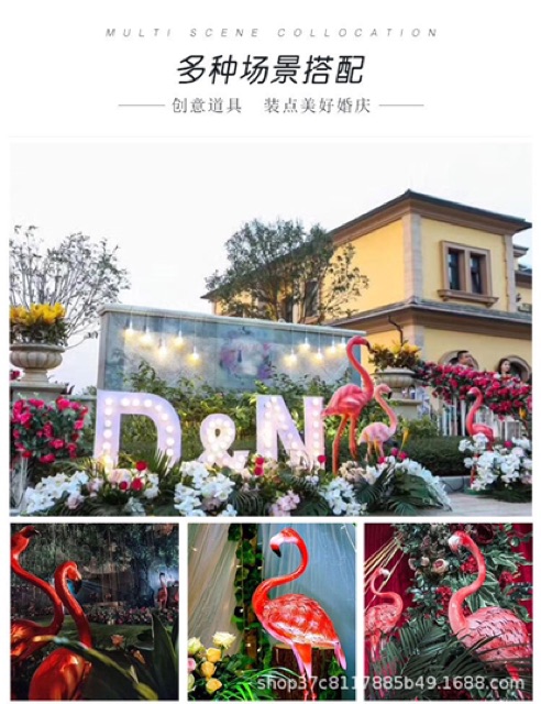 Phụ Kiện Mô Phỏng Chim Hồng Hạc Bằng Nhựa Resin Trang Trí Nội Thất🌺COMBO 3🌺
