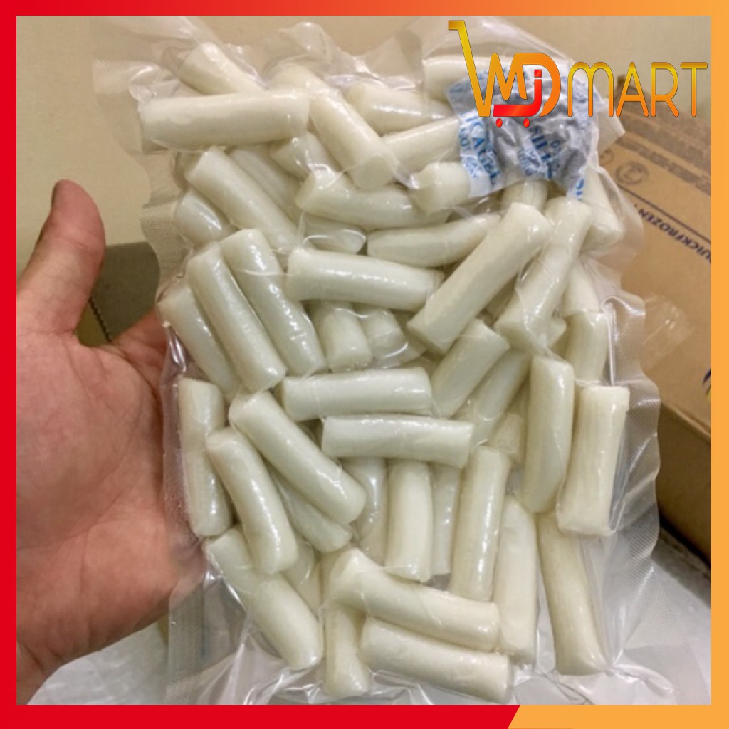 Bánh gạo hàn quốc tobokki cắt khúc gói trắng