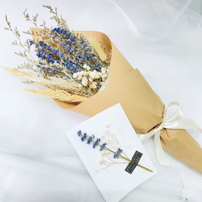 Bó Hoa Khô Lavender Vintage Tặng Kèm Thiệp Hoa Khô