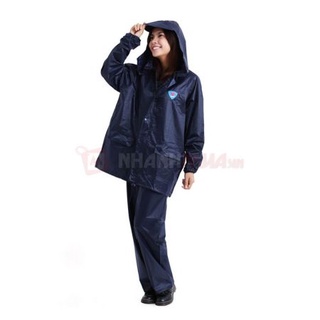 Áo mưa bộ vải dù siêu bền.