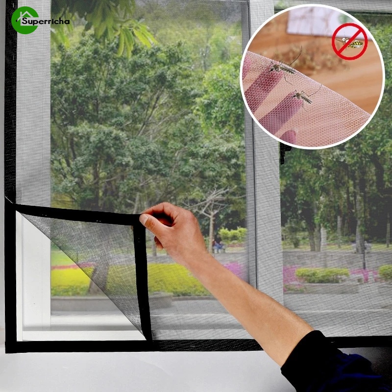 Bộ Lưới Dán Cửa Sổ Chống Côn Trùng Tự Dính Dùng Trang Trí Nhà DIY