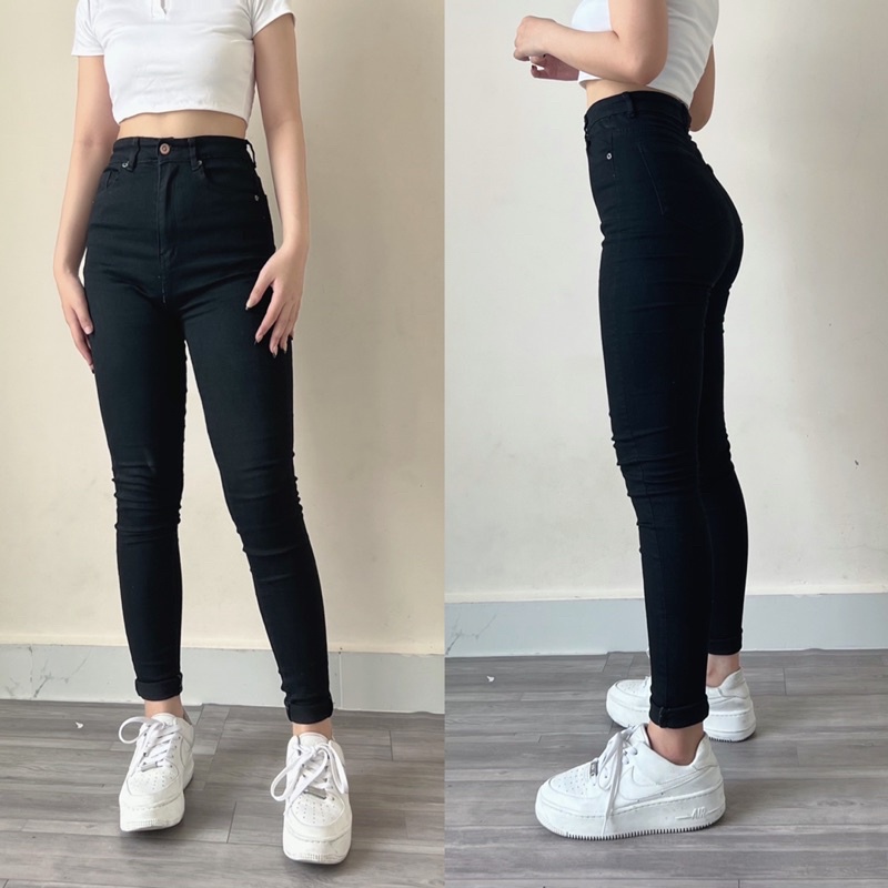 [NEW] Quần jean nữ lưng siêu cao dáng skinny ôm sát, hàng cao cấp - Ms02