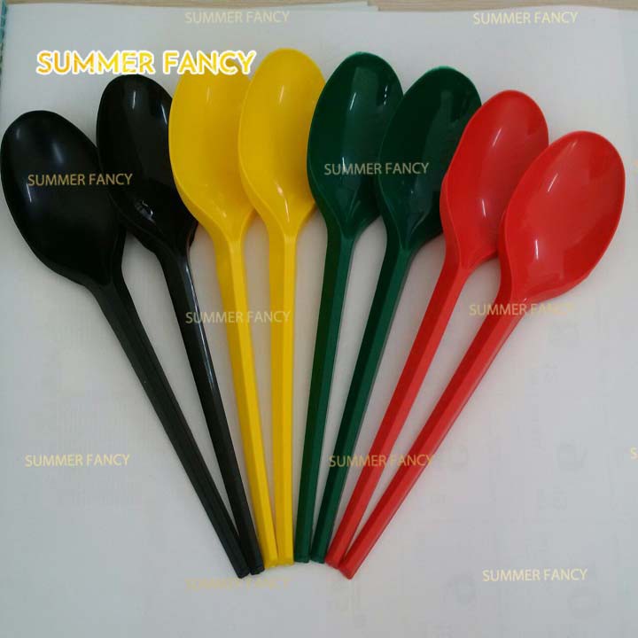 100 Muỗng nhựa cao cấp  cơm, trà sữa - Plastic spoon