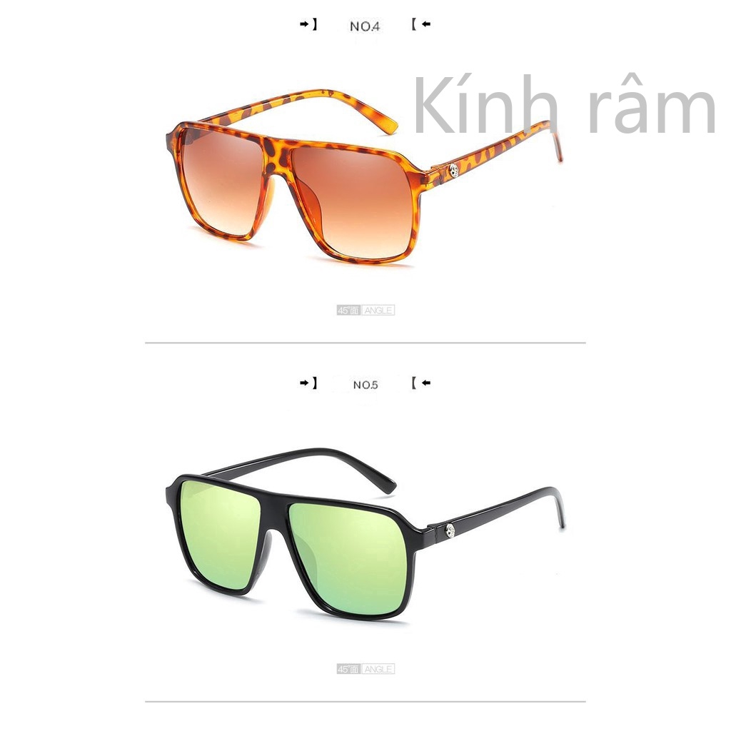 Kính Mát Gọng Vuông Phong Cách Retro