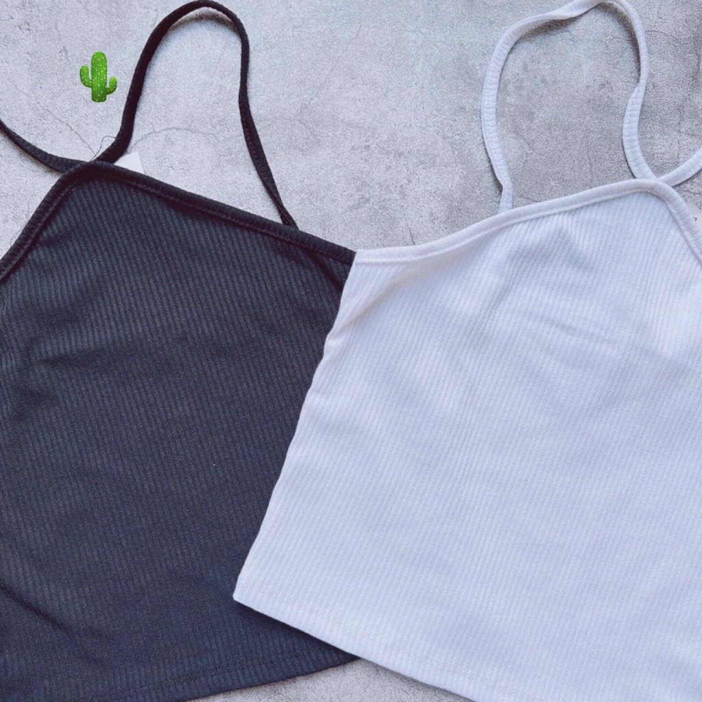 Áo thun lụa croptop lệch vai sát nách GB10090