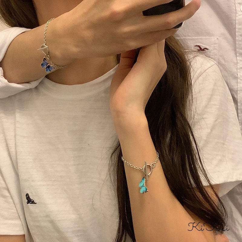 Vòng Tay Hợp Kim Hình Bướm Đính Đá Xinh Xắn