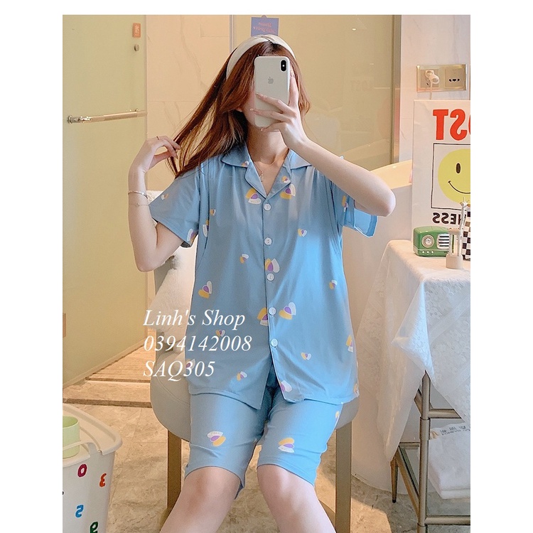 Set Bầu Bộ Bầu Mặc Nhà Sau Sinh Cho Bé Bú Bé Ti-SAQ305