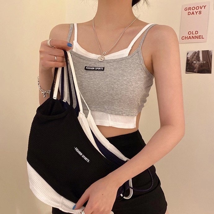 Áo Hai Dây Thiết Kế Hở Vai Quyến Rũ Cho Nữ 3.8