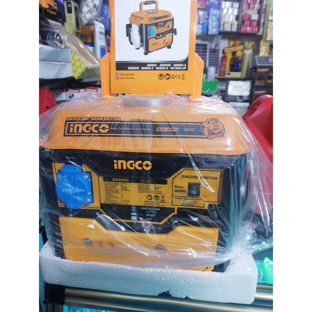MÁY PHÁT ĐIỆN 800W DÙNG XĂNG PHA NHỚT INGCO GE8002