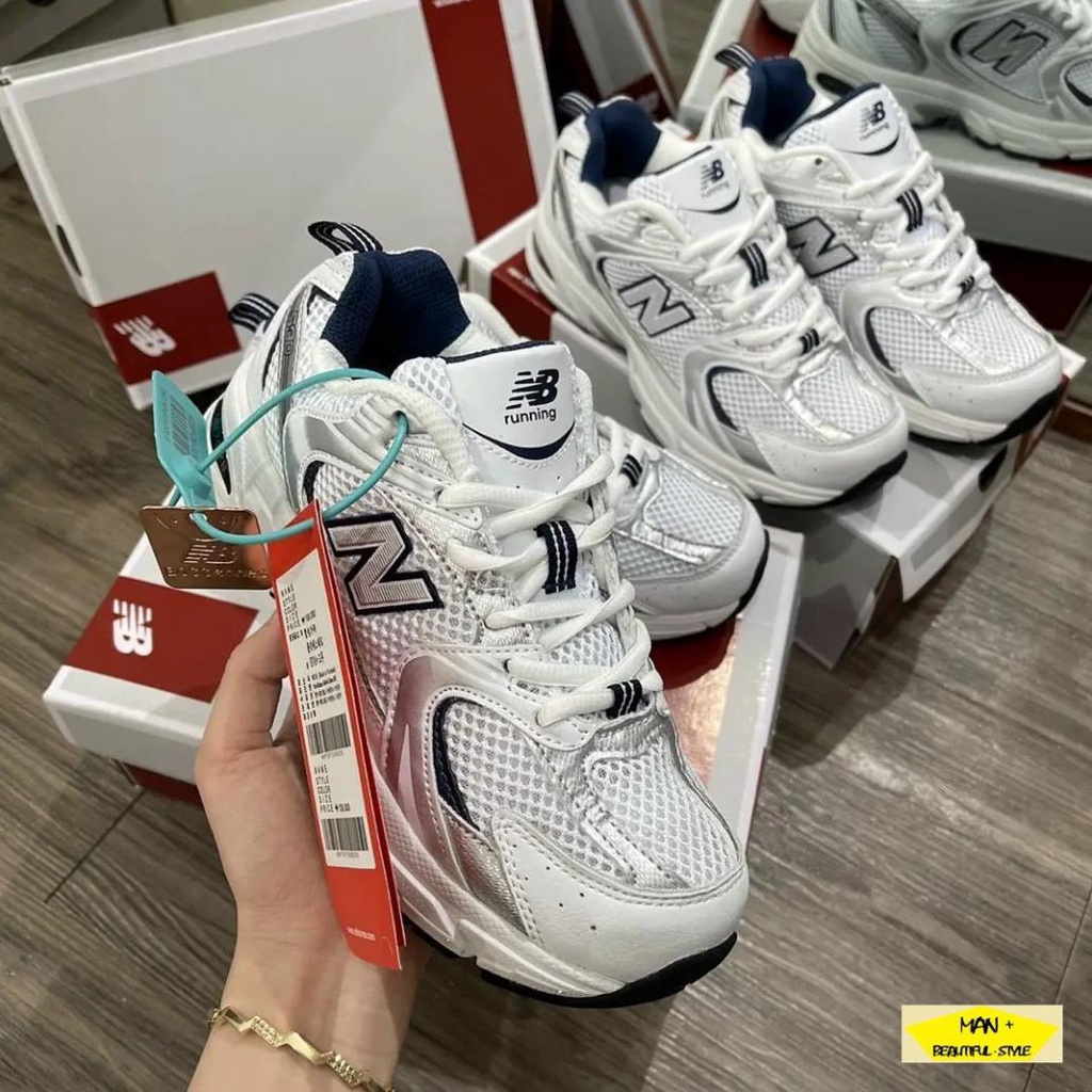 Giày thể thao New Ba.lance 530 Marathon Running màu bạc siêu đẹp, cá tính dành cho nam nữ