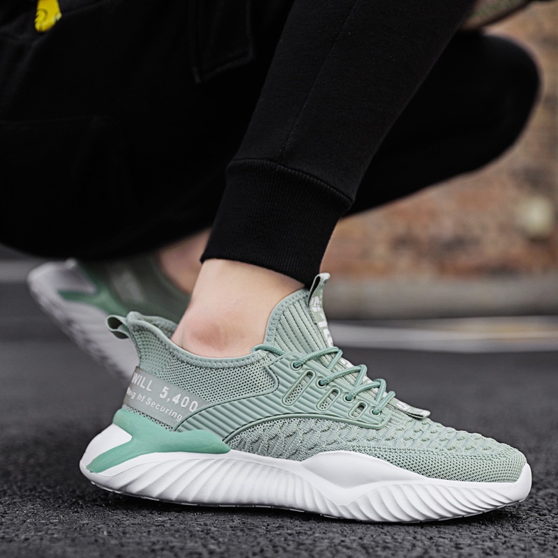 Giày Thể Thao Nam, Giày Sneaker Nam Đế Cao 5cm, Vải Sợi Dệt Thoáng Khí