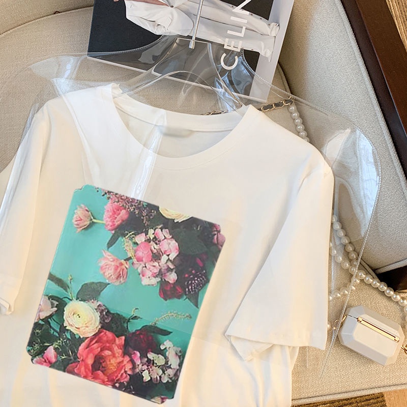 Áo Kiểu Tay Ngắn Dáng Rộng Hở Vai Thiết Kế Dễ Thương