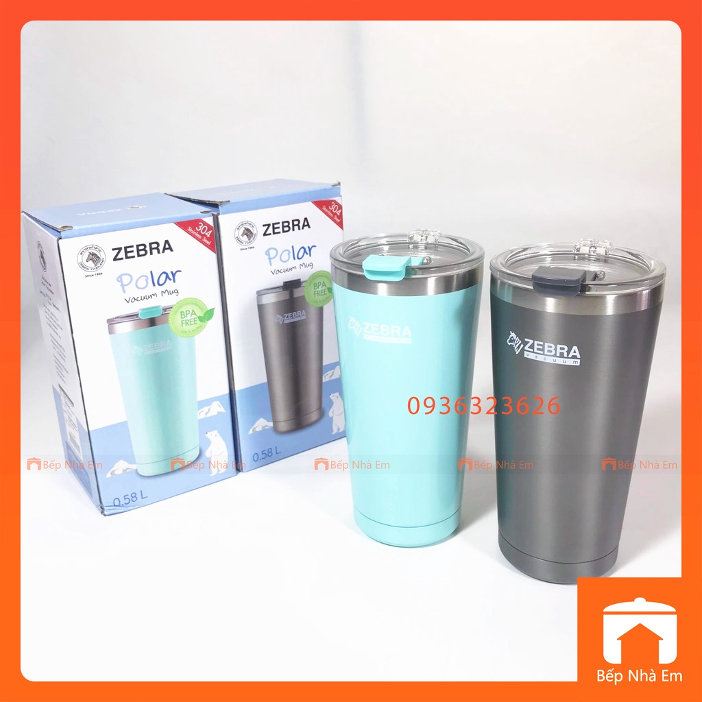 Ly Giữ Nhiệt ZEBRA Polar 0.58L Có Túi Xách Vải - 112701 - Hàng Nhập Khẩu Thái Lan