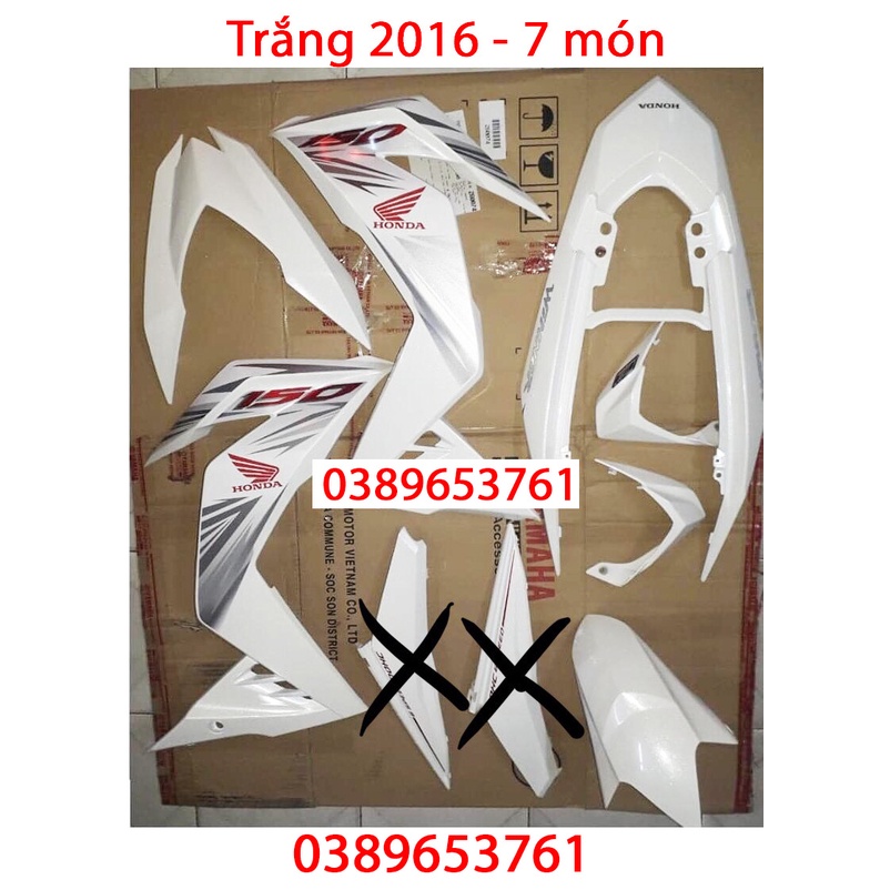 Dàn áo Winner v1 Trắng  Zin chính hãng Honda