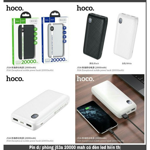 Pin Sạc dự phòng Hoco J53A chính hãng dung lượng 20.000 mAh(BH 12 tháng)