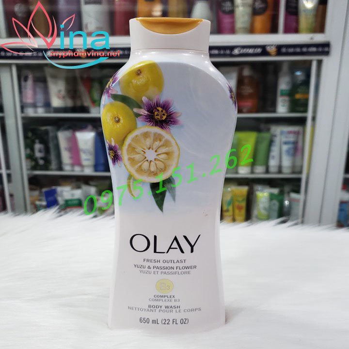 Sữa tắm OLAY Fresh Outlast - Yuzu & Passion Flower 650ml Của Mỹ