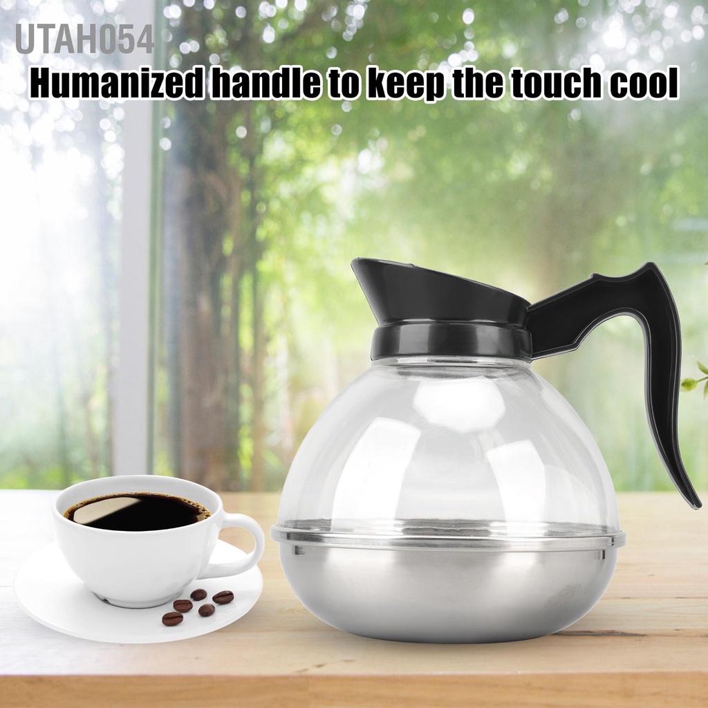 Utah054 Ấm pha cà phê Thép không gỉ 1700ml chịu nhiệt Bình trà gia đình cho bếp từ