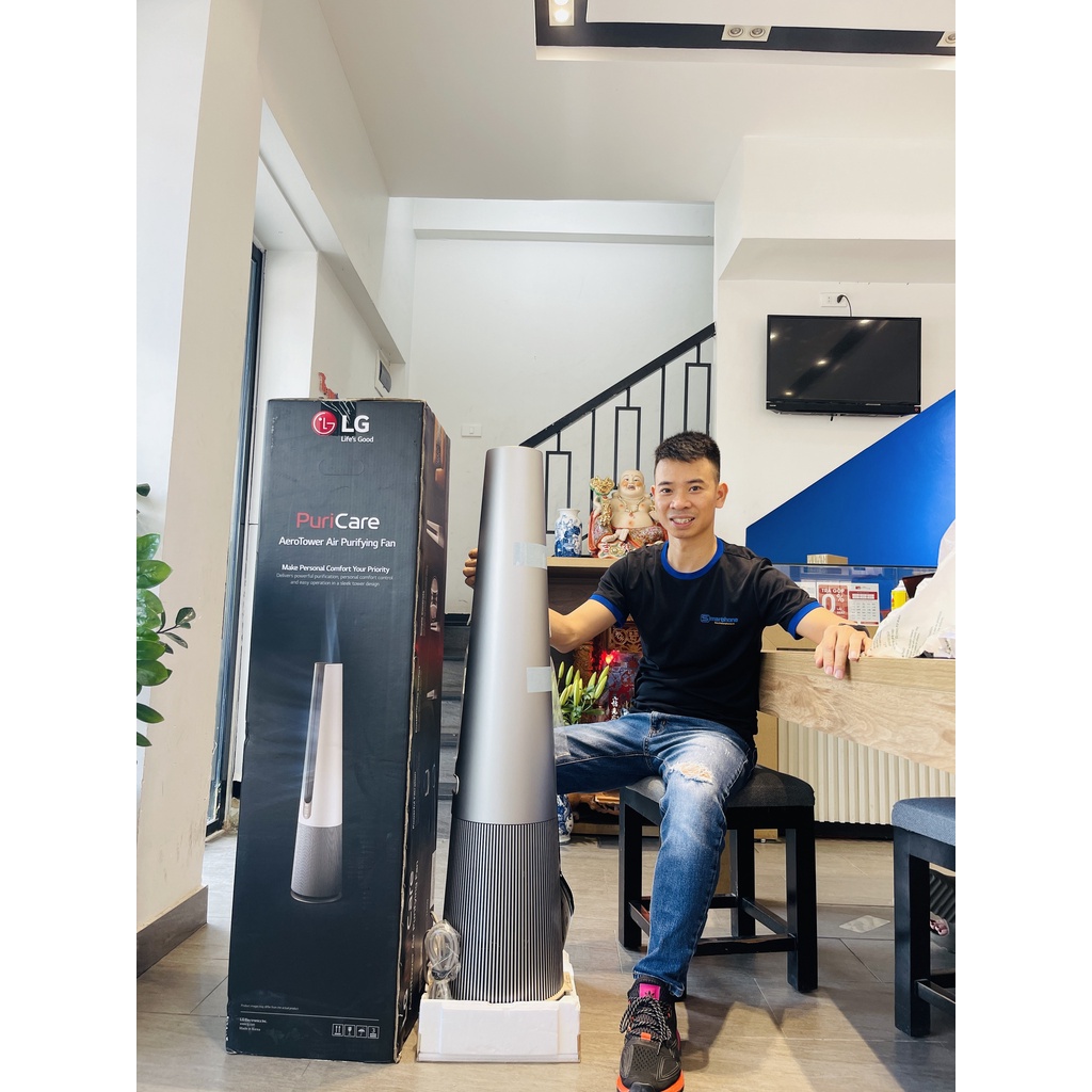 Máy lọc không khí kết hợp quạt LG PuriCare AeroTower FS15GPSF0 Model 2022 - Hàng chính hãng