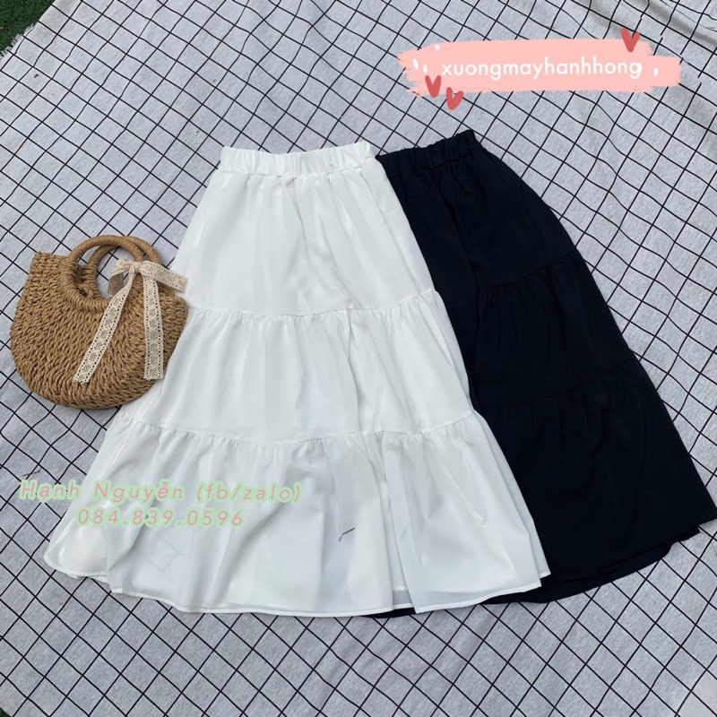 Chân váy tầng Ulzzang chất voan quảng châu kèm ảnh thật - Xưởng May Hạnh Hồng | BigBuy360 - bigbuy360.vn