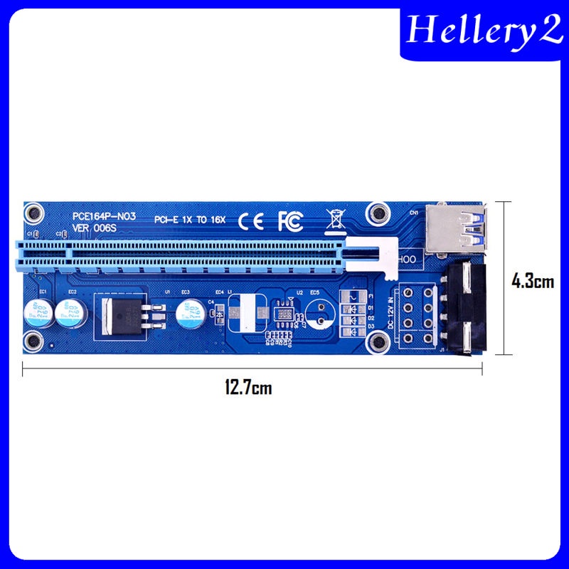Card PCI-E VER006S PCIE 1X Sang 16X USB 3.0 SATA Cho Bitcoin 4pin