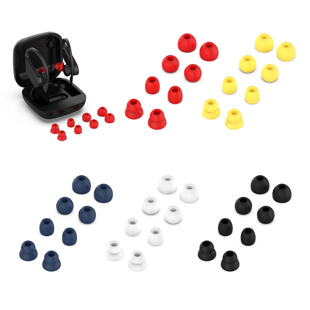 4 cặp nút tai nghe nhét tai bằng silicone cho Powerbeats Pro/Powerbeats3