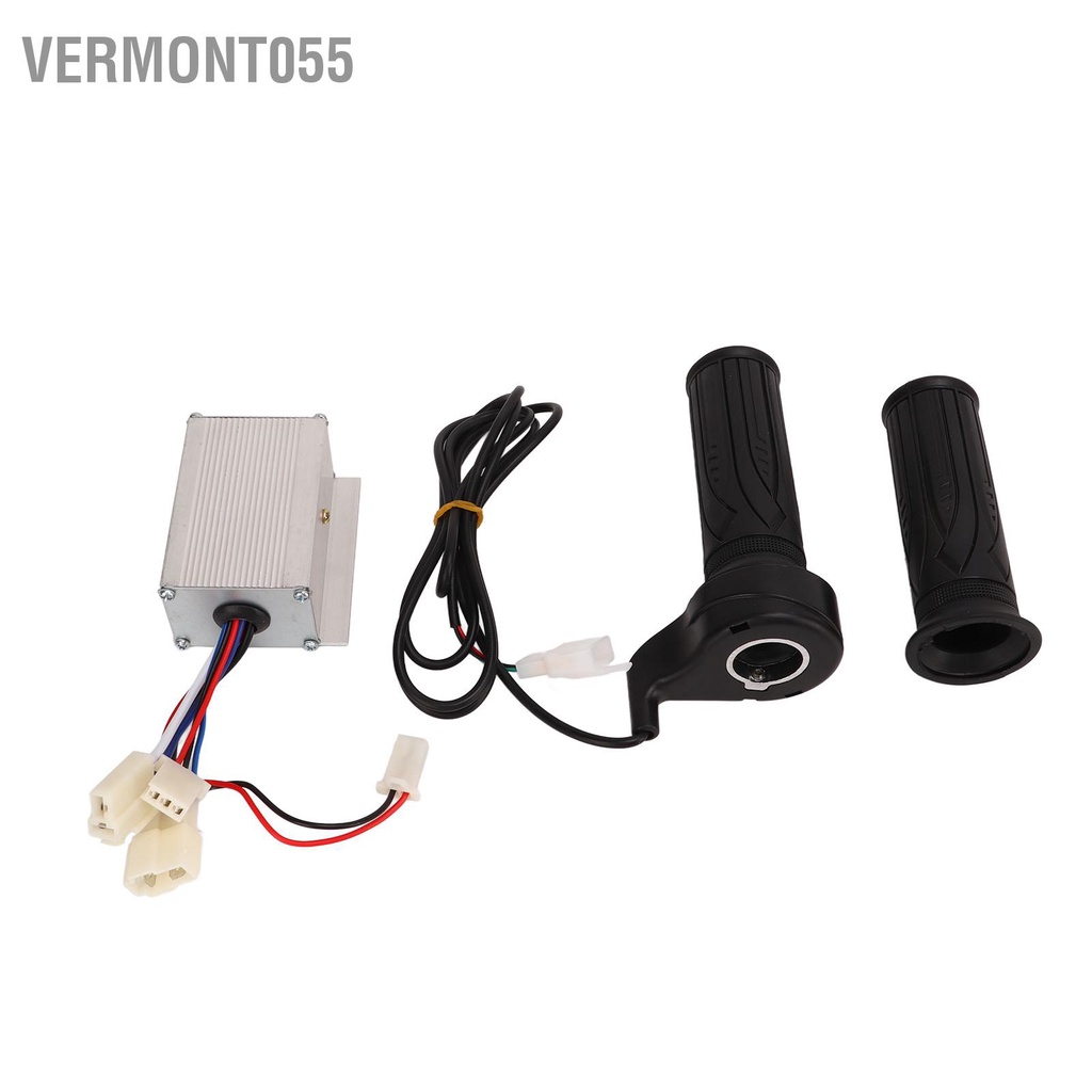 Có thể bán buôn Bộ điều khiển bướm ga bằng hợp kim nhôm chải cao su Tay cầm dây dài cho xe tay 12V 250W Vermont055 Hàng giao ngay