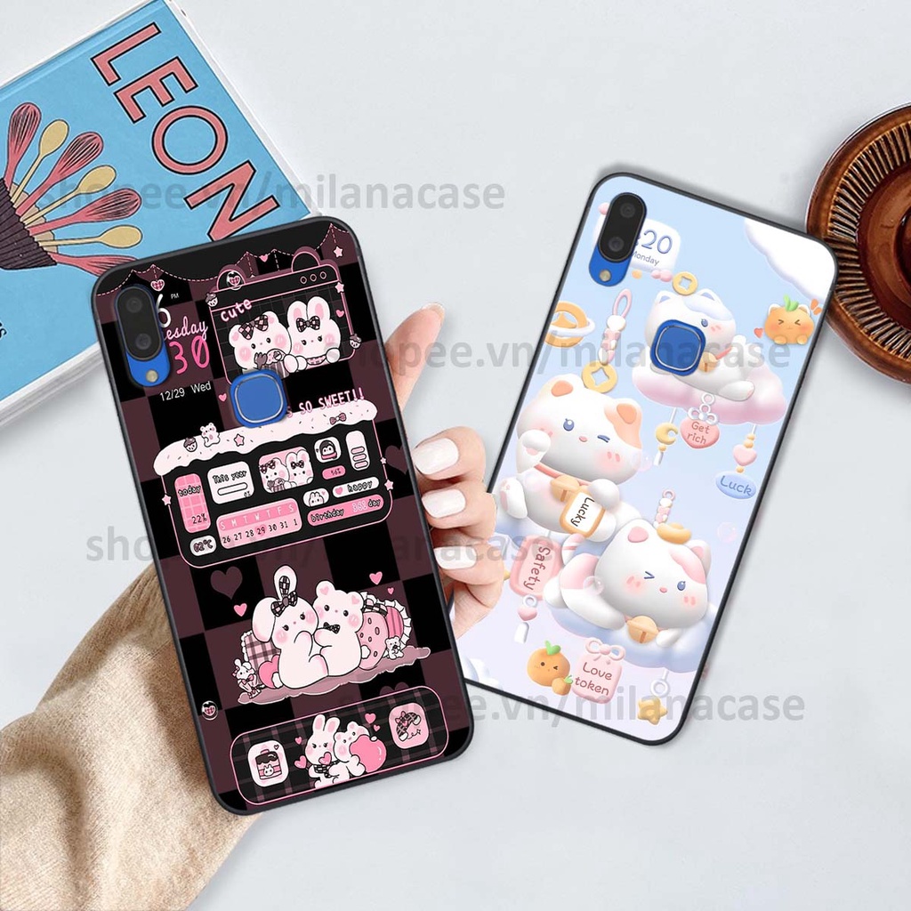 Ốp Vivo V11 / V11i hình đồng hồ icon gấu mèo cute cực dễ thương ngộ nghĩnh