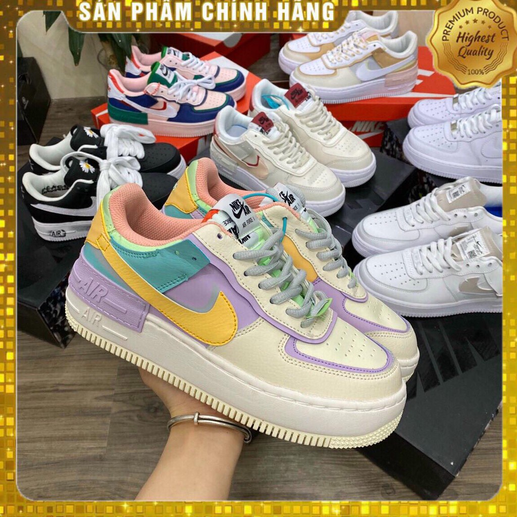 Giày sneakers AF1 shadow 7 màu 1.1 nowship 1h khu vực hà nội